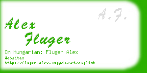 alex fluger business card